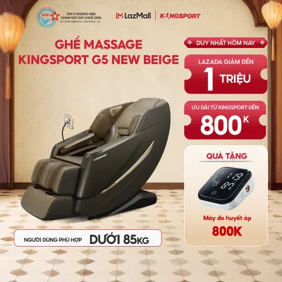Miễn phí lắp đặt | Ghế Massage KINGSPORT Standard G5 New Công Nghệ Rung Sóng Âm Kingsonic 8 Bài Massage Lifestyle