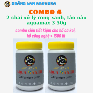 Combo 4- 2 Chai Xử Lý Rong Xanh Tảo Nâu Hồ Cá Cảnh Aquamax 3
