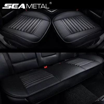 SEAMETAL Leather Car Seat Cover Universal Auto Four Seasons Seat Cushion Car Seat Mat Pad Breathable PU Leather Car Front Back Cover for 99% Car