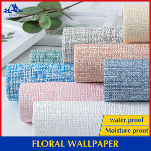Wallpaper Room Design: 50cmx2.8m Imitation Linen Waterproof Impact Resistant Wall Sticker