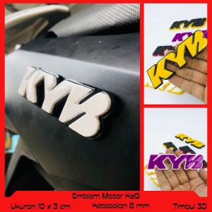 EMBLEM MOTOR KYB  AKSESORIS MOTOR KEREN VARIASI TIMBUL 3D BAHAN RESIN