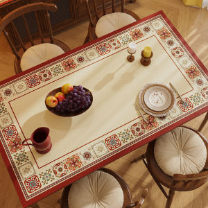 Taplak Meja Makan Aesthetic Kulit Anti Air Trendy Design/Taplak Meja Ruang Tamu Premium/Taplak Meja Makan Resto/Alas Meja Makan Rumah