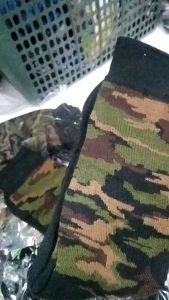 Kaos Kaki Harpist Outdoor Loreng Army Brimob & Kaos Kaki TNI Hitam Polos Tebal Panjang