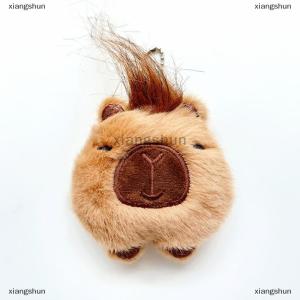 [COD] xiangshun Squeaking Kapibala Plush Toy Cartoon Capybara Pendant Soft Stuffed Doll Keychain Car Key Ring Backpack Bag Decor