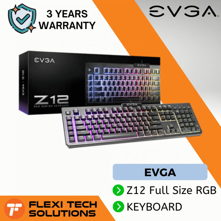 Flexi Tech EVGA Z12 Full Size RGB Gaming Keyboard Lazada