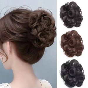 Ashion Wig Short Curly Hair Fluffy Clip Pear Flower Headdress Big Wave Horsetail Clip