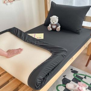 Dormitory Fitted Bed Sheet Solid Color Fittedsheet Single/Queen/King Mattress Cover 宿舍床笠