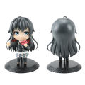 4 pcsset My Teen Romantic Comedy SNAFU Anime Figure Yukino Yukinoa Action Figure Yui Yuigahama Figurine Model Doll Toys 10cm. 