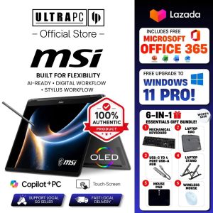 Same-Day Delivery | MSI Prestige 14 Flip AI+ – 14" OLED Touch – Intel Core Ultra 9 – 32GB RAM – 1TB SSD – Convertible 2-in-1 Copilot+ PC