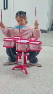 Kids Drum Set 8 PCS Drum Set for Toddlers 1-3 Kids Jazz Drums Ages 5-7 Musical Instruments Toys for Beginner Boys Girls Gifts
