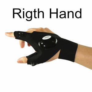 Night Light Waterproof Gloves with LED Flashlight Rescue Tools Outdoor Gear Cycling Practical Durable Fingerless Gloves