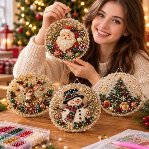 Lucky Star.my Christmas Diamond Painting Kit Pearl Beads Art Canvas With Wood Frame Diy Hanging Home Ornament