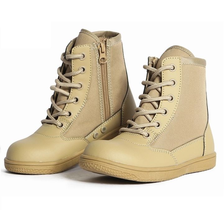 Children's Combat Boots Army Outdoor Training Shoes Ankle Boots Kids