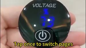 12V 24V DC Volt MeterBattery Voltage Gauge LED Digital Display Voltage Meter with Touch Switch &Waterproof Voltmeter for RV Motorcycle Car Golf Cart Boat(Green