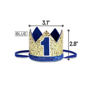Baby 1 1/2 Year Old Crown Hat First Birthday Party Decor Kids 1st Cheer Girl One Half A Year Old Birthday Party Photo Props