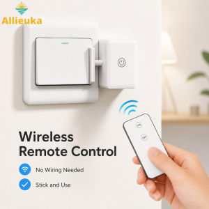 Allieuka Wireless Control Light Switch Off Tool Infrared Remote Pusher USB Rechargeable Lazy Remote Control