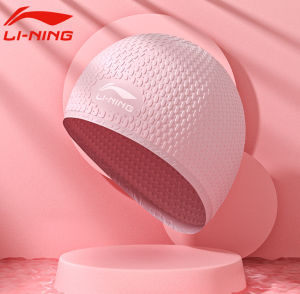 Mũ Bơi LI-NING 3D Silicon Giọt Nước Chống Nước Che Tai Mũ Bơi Chống Thấm Nước Mũ Bơi Chống Nước Mũ Bơi Nam Nữ