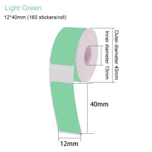 MARINI Thermal Sensitive Paper Adhesive Label Maker Paper 1240MM Back Adhesive Thermal Sensitive Paper Tags Versatile Clear Printing Price Label for P15/P12/P11/D30/D32/D35/Q30 Kitchen Storage