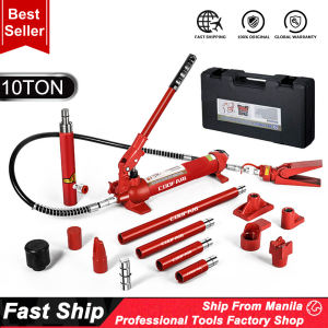[COD]10 Ton Portable Hydraulic Ram Auto Body Frame Repair Kit Separate hydraulic jack 10 Ton