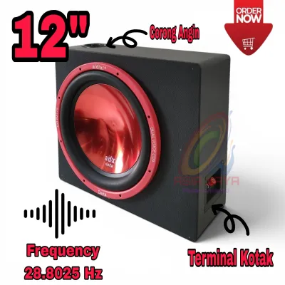 Paket Combo Subwoofer Kolong Pasif Speaker ADX Delta 12 Inch RED