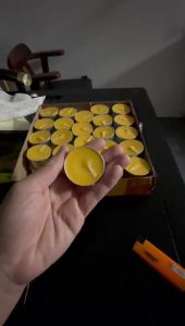 【 Wholesale 】100pcs 4/8 Hours Diwali Buddhist Supplies For Light Butter Deepavali Smokeless Fragrant Candle 寺庙祈福酥油灯 中元节