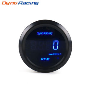 Dynoracing Car Tachometer 2" 52mm RPM gauge Digital tachometer 0-9000 RPM Blue Led meter Car gauge