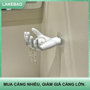 【LAKEBAO】 Nhựa Tường Móc Tự Dính Tay Hình Dạng Móc Áo Móc Không Khoan Cọ Hình Móc Treo Tường Đa Chức Năng Cho Nhà Văn Phòng
