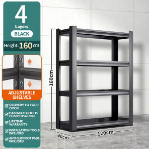 [SG Upgraded ]3/4/5/6 Tier Heavy Duty Boltless Metal Shelf Rack for Kitchen Warehouse Air-Raid Shelter Storage Organis