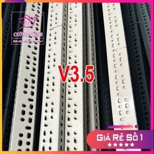 Thanh Sắt V lỗ V3.5 dài 1.8m dày 1.6 ly - Lắp ráp kệ v lỗ đa năng Sắt V lỗ Làm kệ sắt