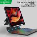 GOOJODOQ RGB Magic Keyboard or iPad Magic Keyboard With Removable Case for iPad Pro 11 Air 5 Air 4 10.9 iPad 7 8 9th Gen 10.2 Case Detachable Backlit Keyboard 360° Rotation. 