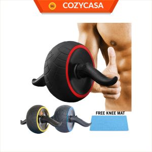 【CozyCasa】 Wide Wheel Ab Roller and Knee Mat Set for Your Home Workout