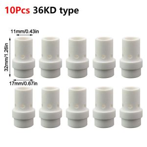 DOOUR 10Pcs 350A 500A Bộ khuếch tán khí hàn gốm sứ Gốm sứ Alumina 24KD 36KD Bộ khuếch tán khí cho mỏ hàn Bền bỉ Chống ăn mòn Vòi phun gốm alumina cho mỏ hàn MIG CO2