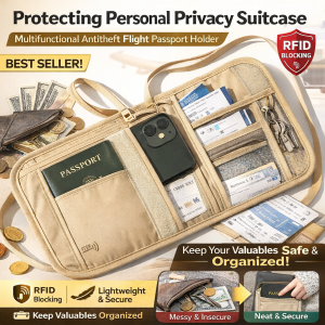 Airline Ticket Bag Anti-theft Anti-theft Multi-functional Bag Diagonal Lightweight It Has Multiple Compartments