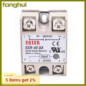 fanghui Industrial Solid State Relay SSR 40A with Protective Flag SSR-40DA 40A DC control AC