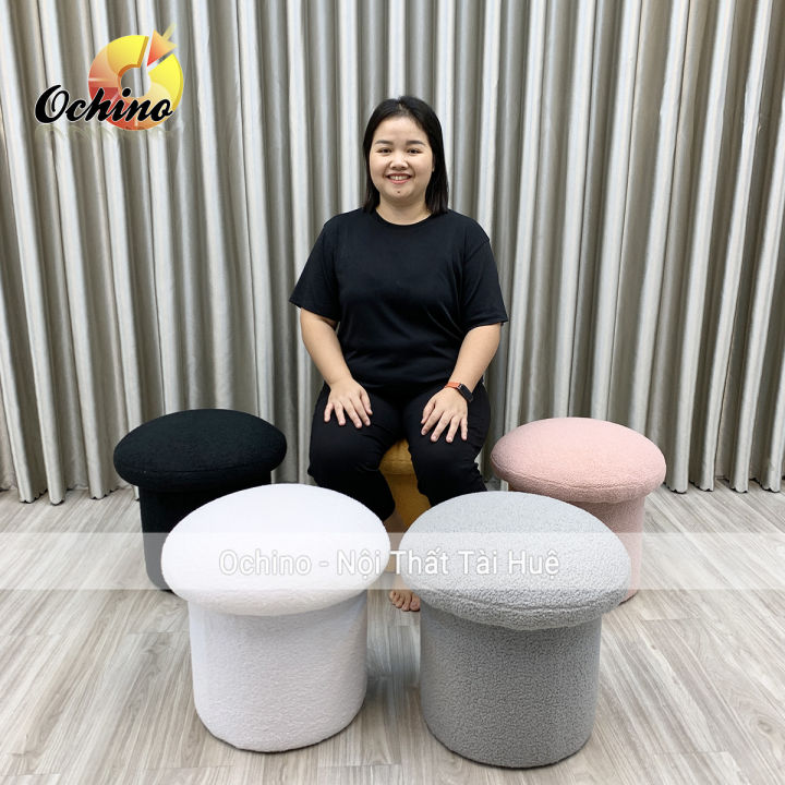 Ghế Đôn Lông cừu HÌnh Cây Nấm Bọc Vải Lông Xù Cao Cấp (Hàng Có Sẵn ...