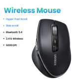 UGREEN Ergonomic Wireless Mouse High-Speed Scroll 1000 Rows  Bluetooth and 2.4GHz Wireless with USB Mini Receiver DPI Setting 5000DPI 6 Buttons for PC / Mac /Linux Laptop Model: M751