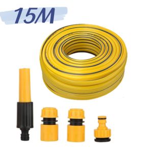 Garden Hose Heavy Duty Water Hose Nozzle High Pressure PVC Hose Set Household Cleaning Gardening Watering