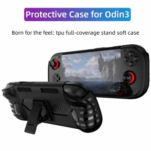 MISSUP TPU Handheld Game Console Case Soft with Kickstand Protective Cover Anti Slip Host Shell for AYN Odin 3