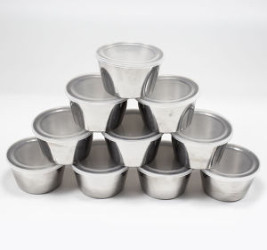 Bộ 5/10/15/20 Khuôn Làm Bánh Flan - Rau Câu Bằng Inox 304 Dày Dặn Sáng Bóng Không Dính Có Nắp Đậy ( Size 7 x 5 x 4cm )