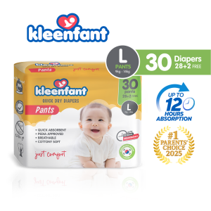 Kleenfant Baby Pull-up Pants Diaper Large (30 Pads) Disposable Diaper Baby Essentials Free Shipping