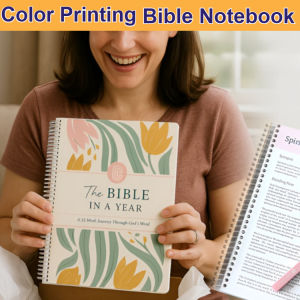 ✨ Bible Notebook For Daily Devotionals/Journal/Prayer/Note Taking/Meditation Hardcover/Leather/Bible Study Journal/Blank Lined Notebook/Travel 52周圣经本