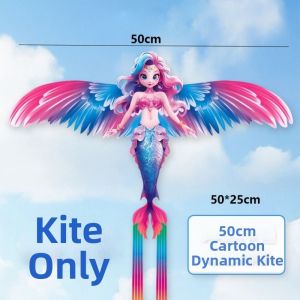 PLLEWY 50/60cm Plastic Eagle Kite Cartoon Easy Flying Flying Bird Kites  with Tails Large Eagle Kites Garden Outdoor Sports