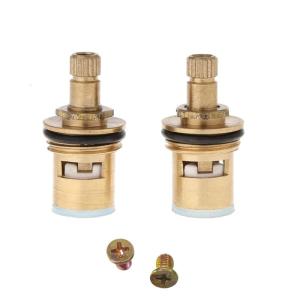 1/2" 20 Faucet Cartridge Teeth Universal Tap Valves Brass Ceramic Cartridge Inner Faucet for Valve for Bathroom Kit