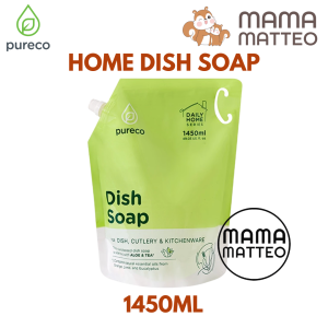 Pureco Liquid Detergent Detergen / Dish Bottle Soap / Softener 1450ml / Sabun Handsoap Vanilla Tea O Time 1450 / Refill Pouch Eco Pack / Ecopack Cair 1L /PURECO POUCH REFILL BANDUNG
