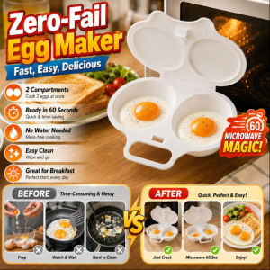 Double Layer Egg Steamer Microwave Safe Heat Resistant BPA Free Egg Cooker Steamer Pot Kitchen Gadgets Portable