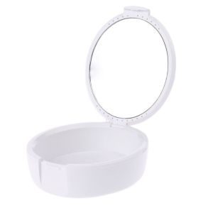 Kotak Retainer Dental Tempat Retainer Gigi Case Mouthguard Container With Mirror