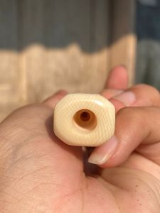 Pipe Kokok Unik Model Segilap Panjang 17cm Warna Putih Bening untuk Kreativitas dan Desain