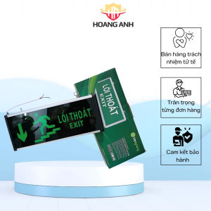 Thiết Bị Phòng Cháy Chữa Cháy - Đèn Exit Chỉ Dẫn Thoát Hiểm Xuống Cầu Thang Bên Trái DEN-TH-06