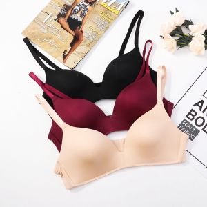 Women Seamless Bras No Wire Brassiere A B Cup Underwear Comfortable Push Up Bralette Female 3/4 Cup Simple Style Lingerie