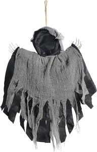 Halloween Decorations Outdoor Scary 55" Sound & Sensor Activated Halloween Ghost Decorations with Creepy Sound Motion Light Up Eyes Animatronic